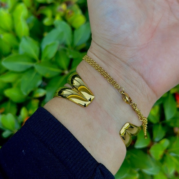 Water Resistant Layered Round Adjustable Ring - Picture 2 of 2